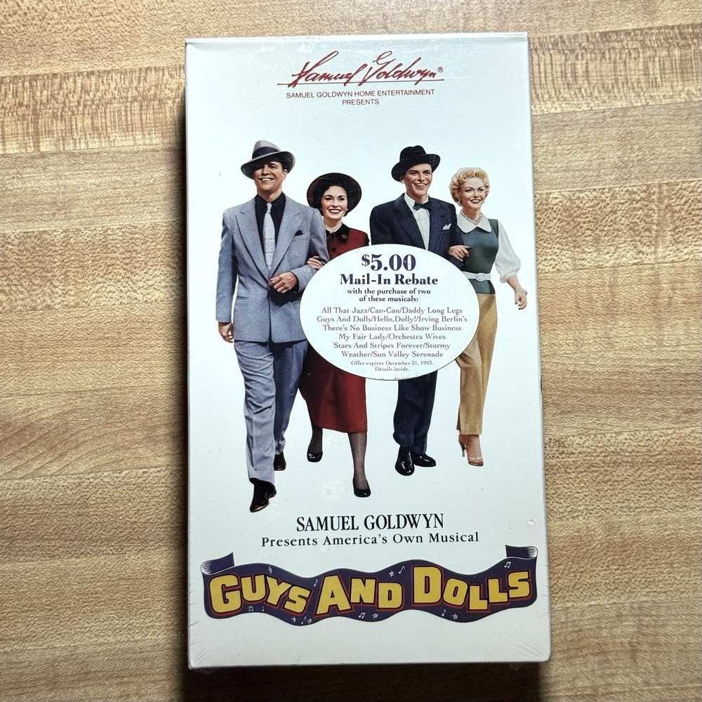 Guys and Dolls (VHS, 1991) Marlon Brando Jean Simmons Frank Sinatra - Picture 1 of 7